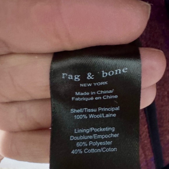 Nancy Windowpane Plaid Wool Blazer In Rust Color by rag & bone  (size 0) - Picture 13 of 13